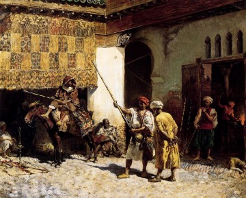 エドウィン・ロード・ウィークス Painting - アラブの銃器鍛冶屋 ペルシャ人 エジプト人 インド人 エドウィン・ロード・ウィークス